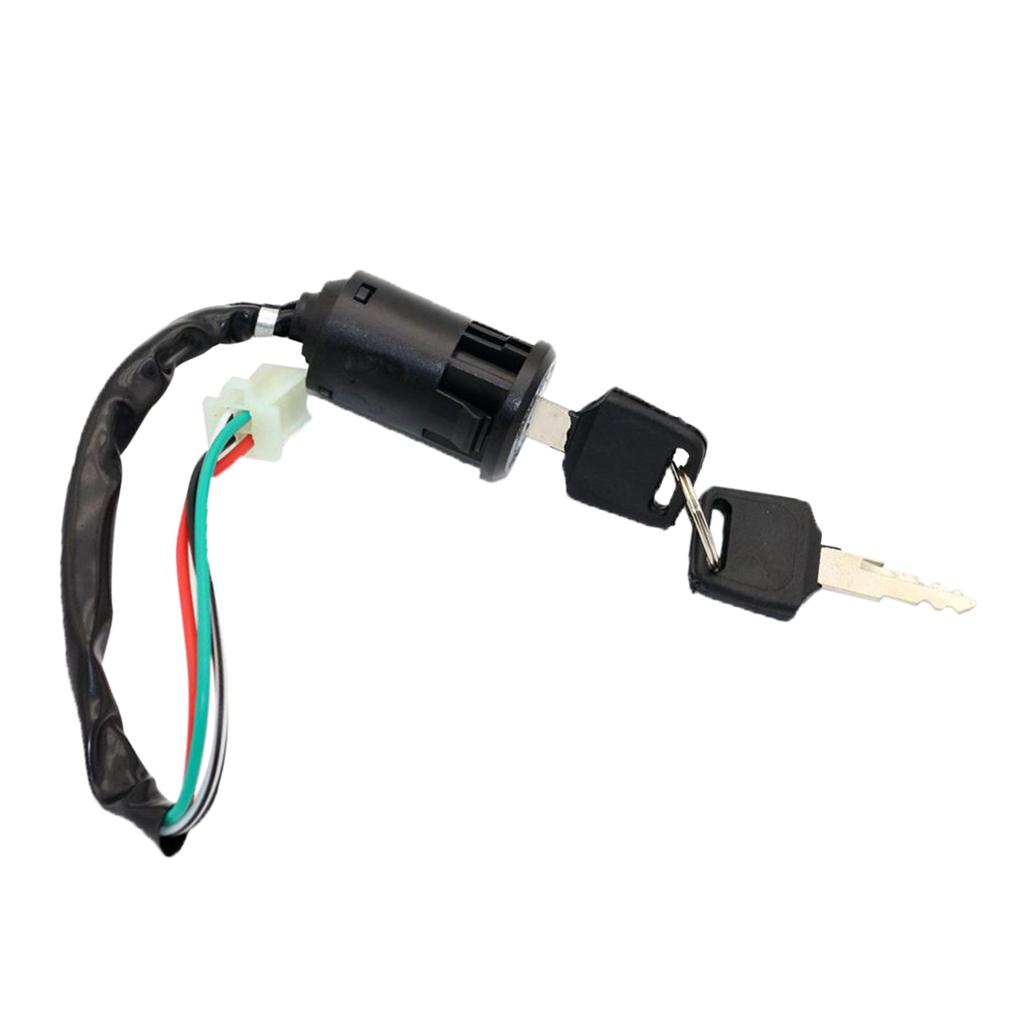 2X Ignition Switch with 4 Wire Ignition Lock, 2 Keys for 50/110/125 / 250cc ATV