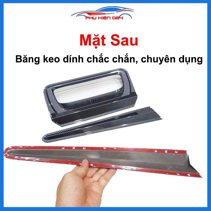 Ốp tay mở cốp Ranger 2016-2017-2018-2019-2020-2021 hai màu cacbon mạ crom trang trí xe chống va đập hiệu quả