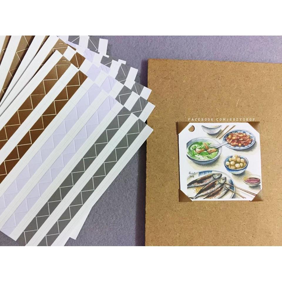 sticker dán góc ảnh nguyên liệu scrapbook, thiệp, sổ