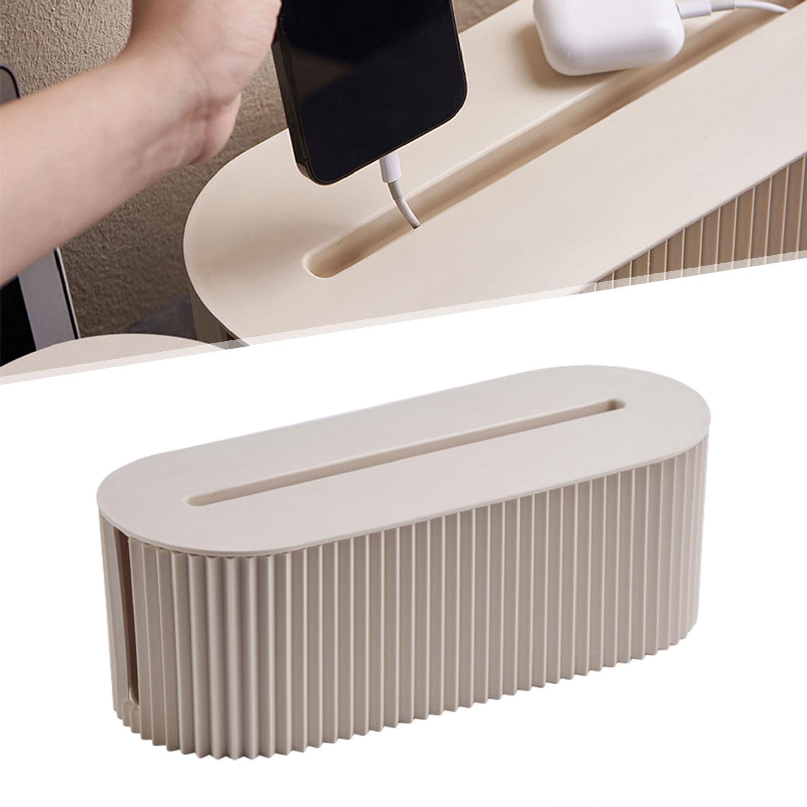 Cord Organizer Box Cable Organizer Box Freestanding Hide Conceal Cable Management Box Electrical Cable Storage for Computer Protect Tv