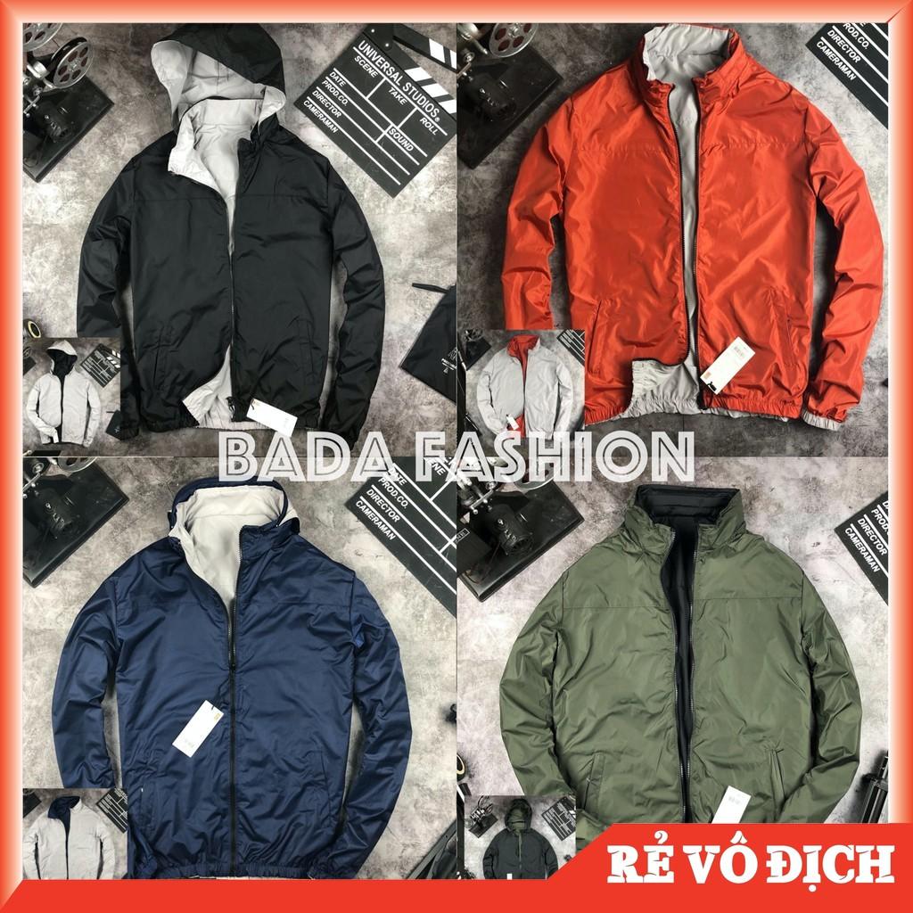 Áo Khoác Dù Nam Nữ 2 Màu 2 Lớp 2 Mặt Chống Gió - Chống Nước - Chống Nắng - Chống Bụi Bẩn Kiểu Trơn Vải Dù Mềm Dày