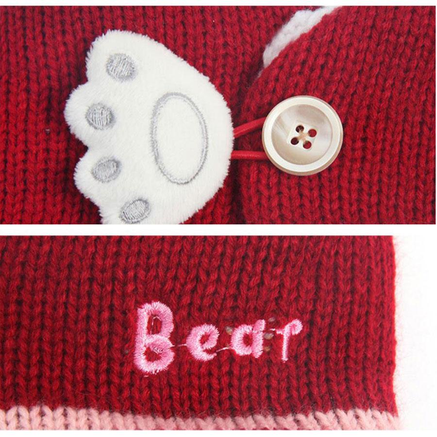 Unisex Trẻ Em Phim Hoạt Hình Gấu Sọc Mũ Và Khăn Quàng Bé Cap Set Cô Gái Cậu Bé Cap Scarf Set Trẻ Em Mùa Đông Earmuffs Hat khăn Ấm Phù Hợp Với