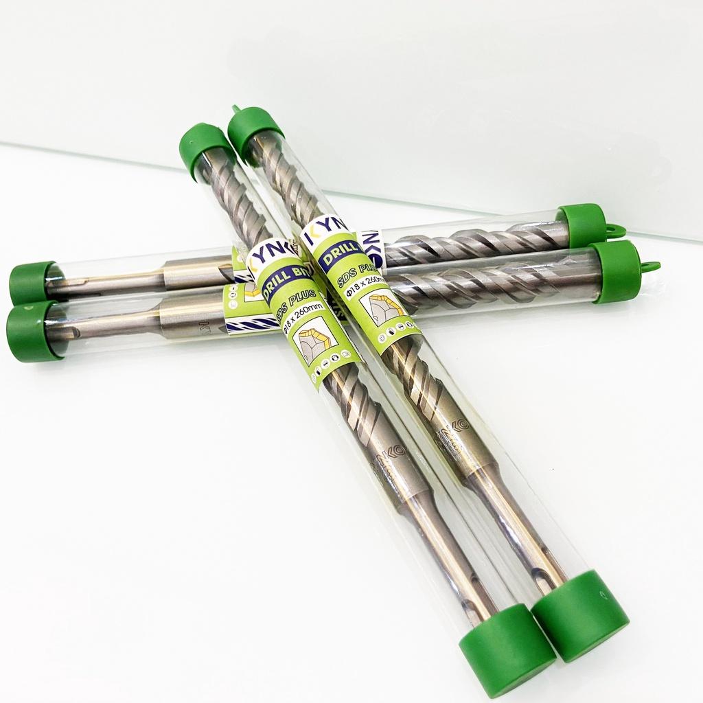 MŨI KHOAN BÊ TÔNG SDS ĐƯỜNG KÍNH PHI Ø18 DÀI 260MM XUYÊN TƯỜNG ĐẦU DẸT KYNKO MKBTXT-18260
