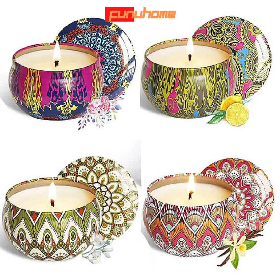 Nến thơm phòng cao cấp - Nến thơm hoa khô Funu - Hàng chính hãng