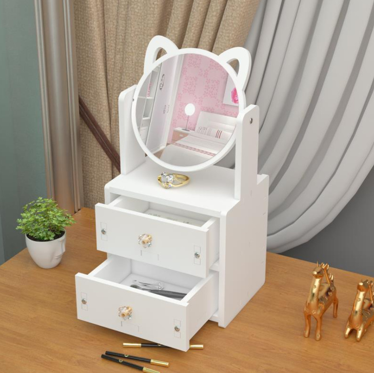 Kệ đựng trang sức 2 tầng có gương