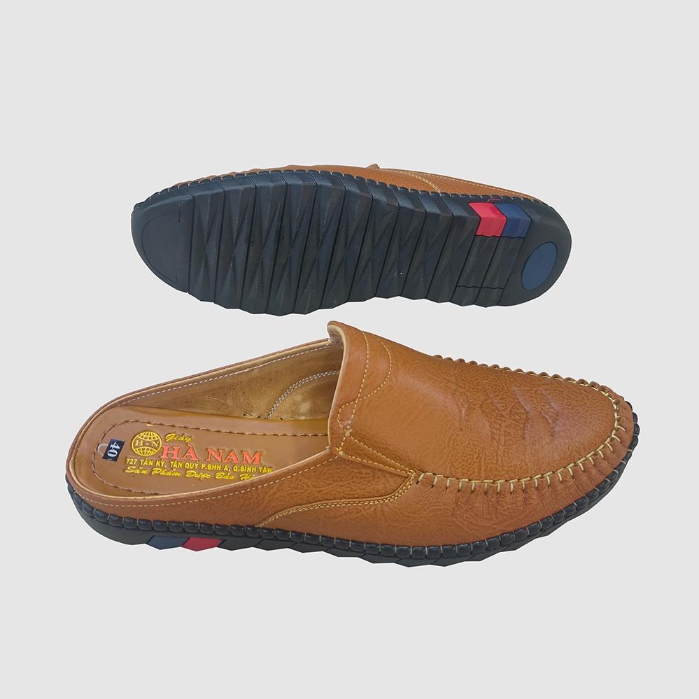 Dép Bít Mũi Nam Da Bò Thật TiTi ĐÔ Cao Cấp GSB20124d