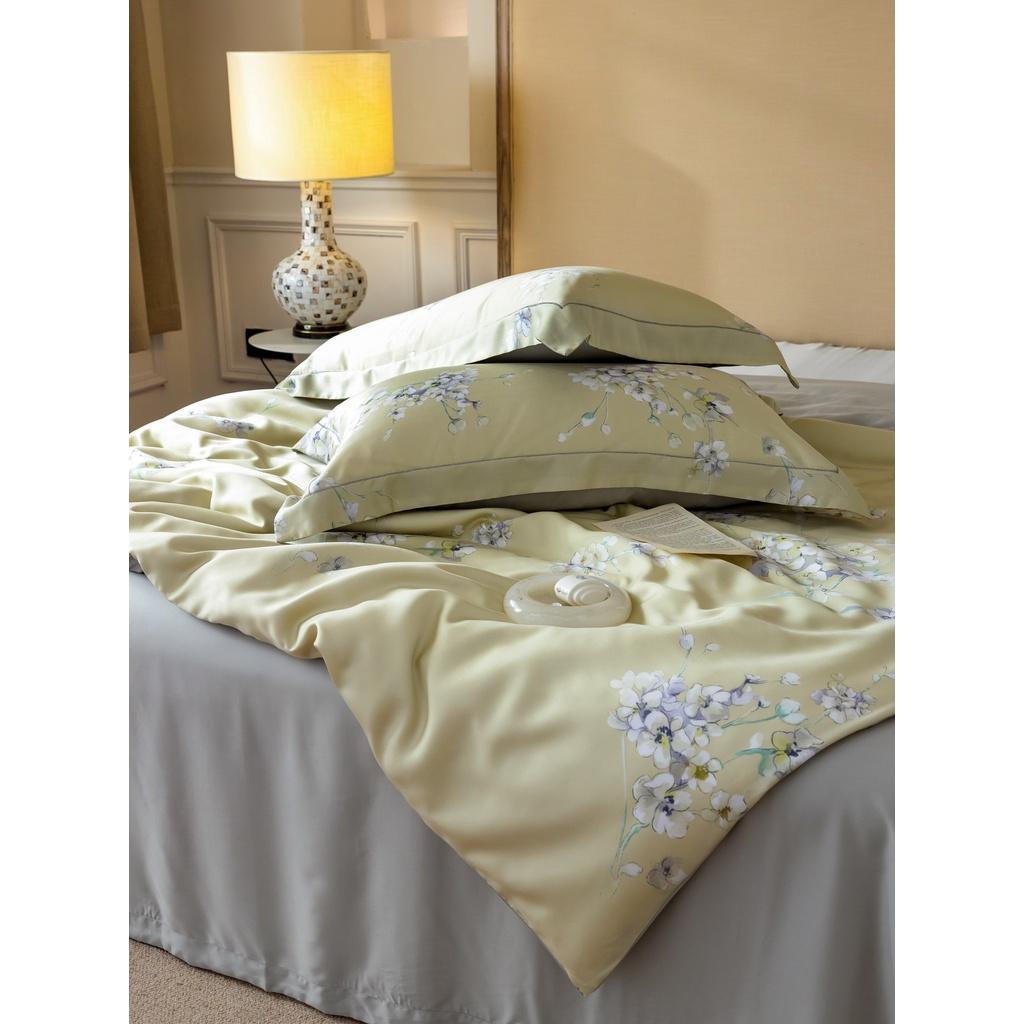Bộ chăn ga gối mùa hè100% lụa tencel , cao cấp, MỀM MỊN, MÁT DA cực hot - sang trọng DESIGN SM803