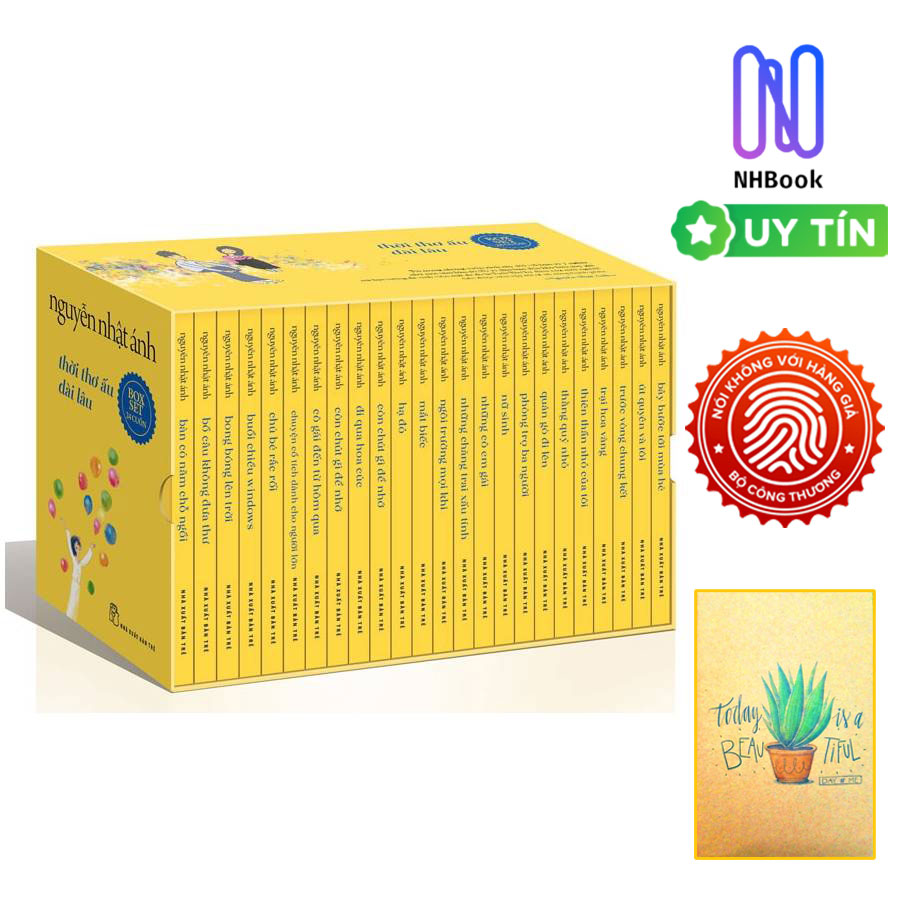 BOXSET NGUYỄN NHẬT ÁNH -THỜI THƠ ẤU DÀI LÂU - VÀNG ẤM ÁP- 24 CUỐN ( Tặng Sổ Tay )