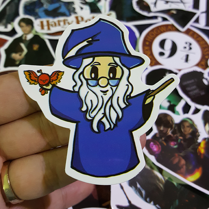 Bộ Sticker dán cao cấp chủ đề HARRY POTTER - Dùng dán Xe, dán mũ bảo hiểm, dán Laptop