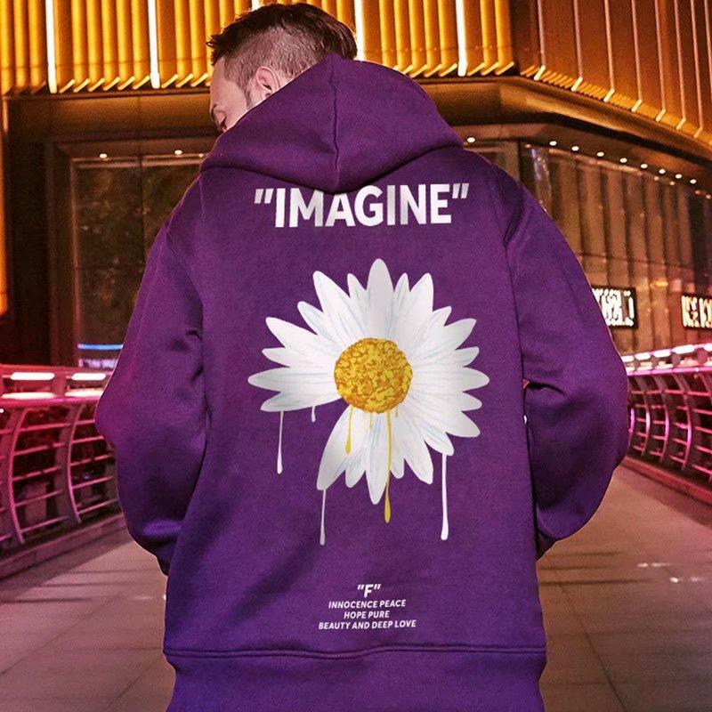 Áo Hoodie In Hình Hoa Cúc thời Trang Cho Cặp Đôi