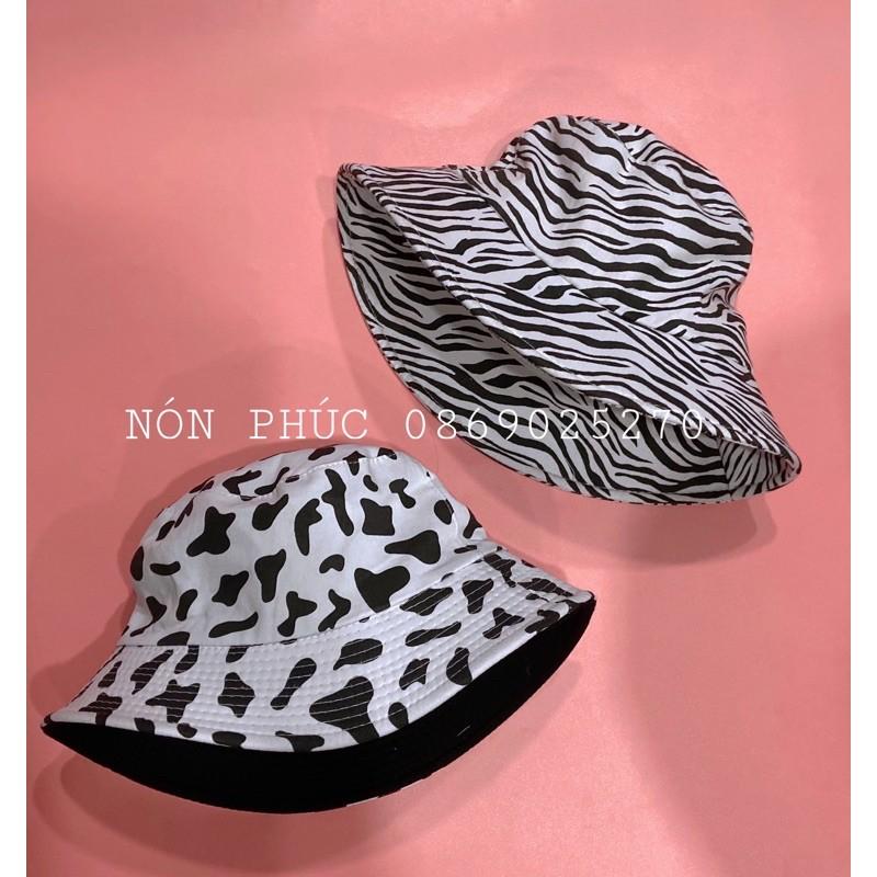 MŨ BUCKET 2 MẶT BÒ SỮA NAM NỮ