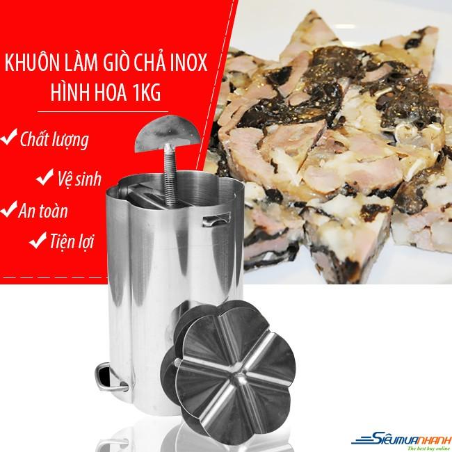 bộ Khuôn làm giò inox cao cấp loại xin chất lượng cao bền đẹp( 0,5-2kg)