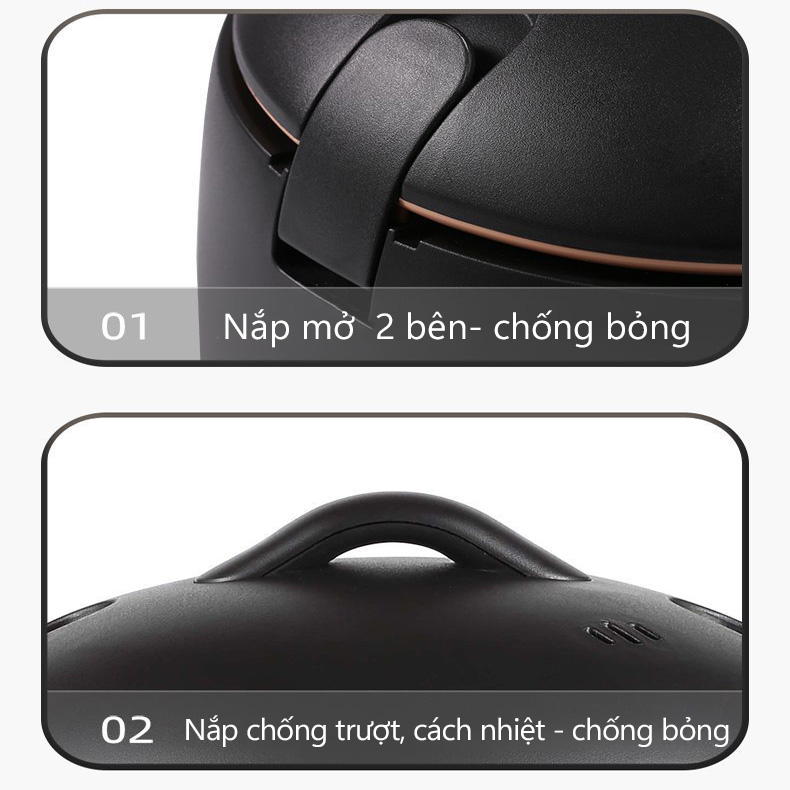 Nồi cơm mini- màu đen dành cho 1-2 người ăn, chín nhanh, tiện dụng -K1563