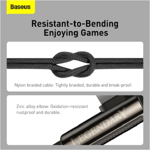 Cáp sạc Baseus iPhone 20W đầu gập Baseus Legend Series Elbow Fast Charging Data Cable Type C to IP PD 20W - Hàng chính hãng