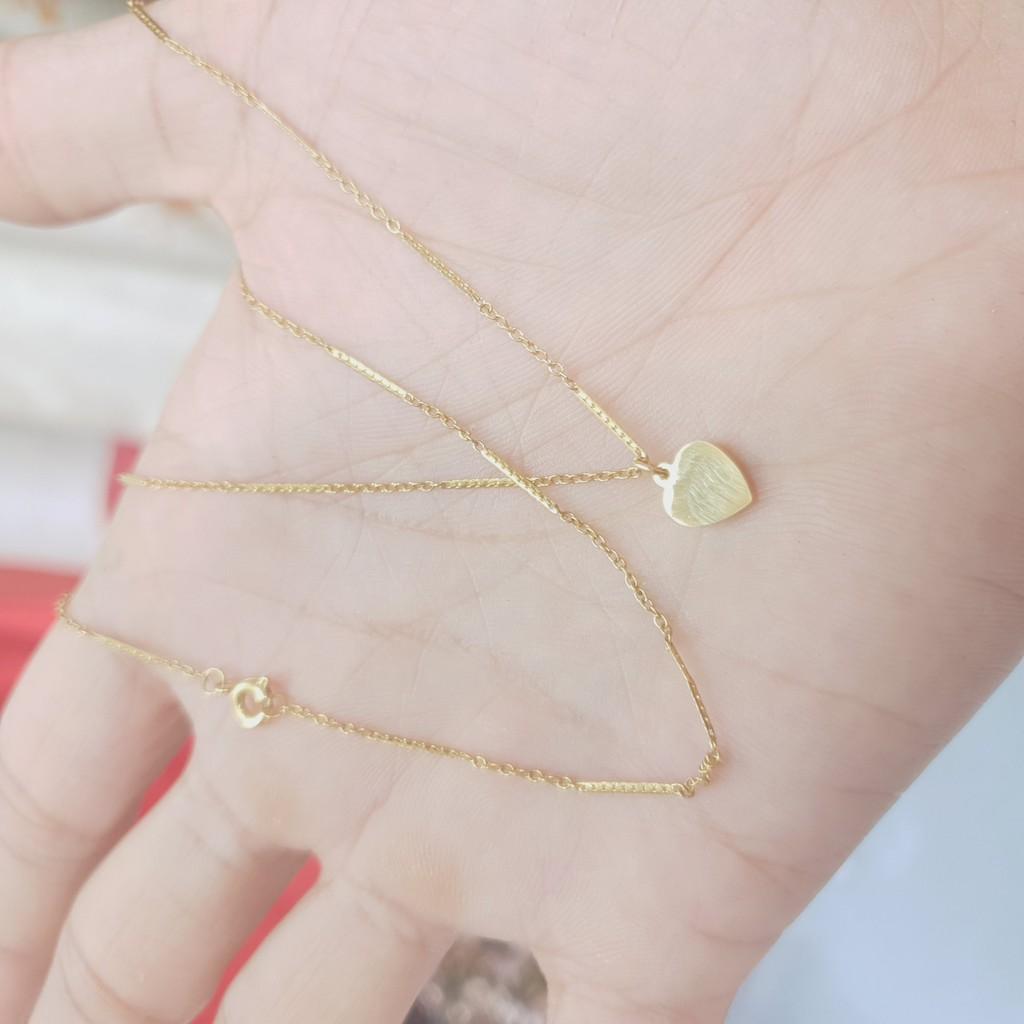Dây Chuyền Kiểu Trúc Nhỏ Trái Tim Titanium Cao Cấp-Dùng lâu dài tắm rửa thoải mái không đen