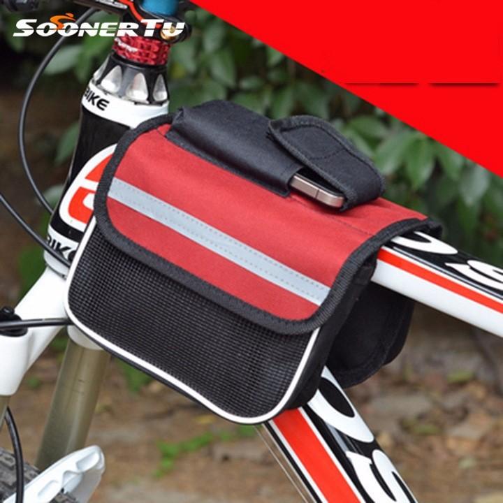 Túi đeo sườn trước xe đạp chất liệu vải dày chống xước, chống nước, phù hợp cho vận động thể thao (39k)