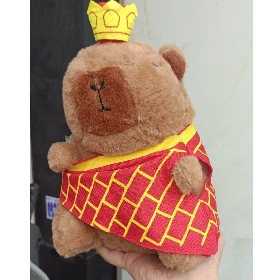 Thú nhồi bông capybara gõ mõ ngộ nghĩnh - Size 35cm - Quà tặng gấu bông chuột lang nước dành cho người cần tịnh tâm