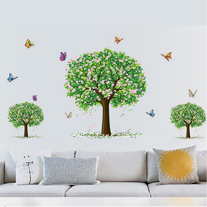 Decal dán tường 3d nghệ vườn táo