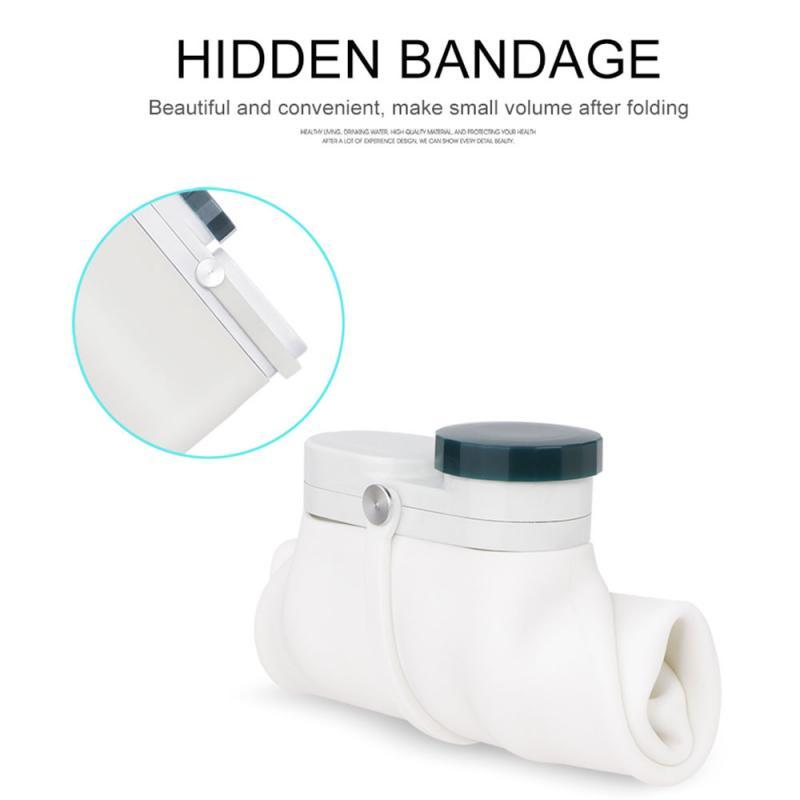 600ml Collapsible Silicone Drink Water Bottle Folding Kettle Cup Travel Sports Drink Water Bottle Kettle Outdoor