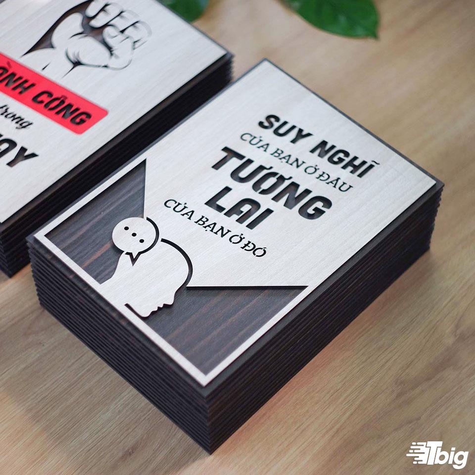 Tranh động lực TBIG122: Suy nghĩ của bạn ở đâu tương lai của bạn ở đó 20x27cm