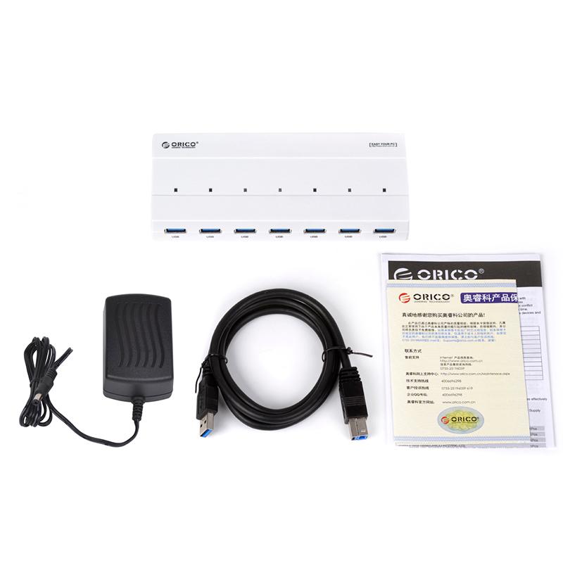 Phích cắm và chạy Hot-Swap Orico 7 cổng USB3.0 HUB SuperSpeed ​​5Gbps cho PC Macbook