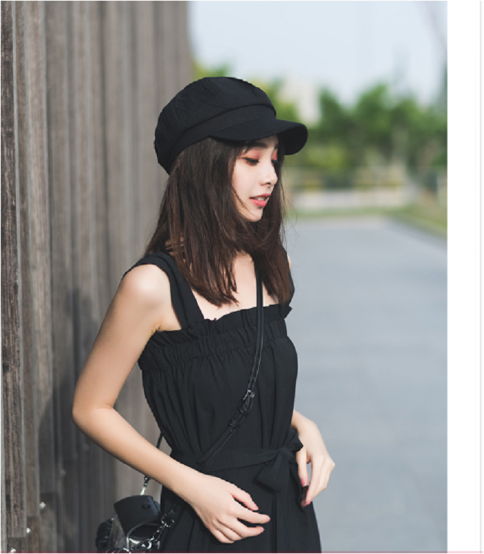Mũ bê rê nỉ trơn có lót trong phong cách Hàn cao cấp, nón beret nữ mẫu mới
