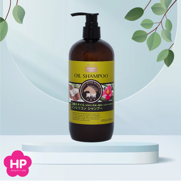 Dầu Gội Đầu Deve Natural Oil Shampoo Dành Cho Tóc Yếu Dễ Gãy Rụng Chiết Xuất Tinh Dầu Ngựa (Chai 480ml)