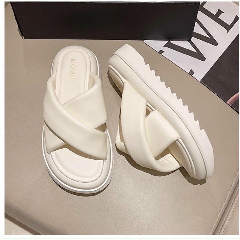 Dép nữ, dép ulzzang quai chéo đế dày phong cách Hàn Quốc