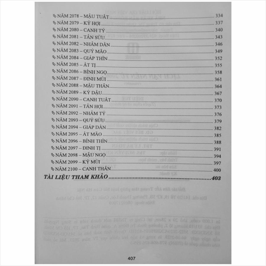 Lịch Vạn Niên Từ Năm 2000 - 2100