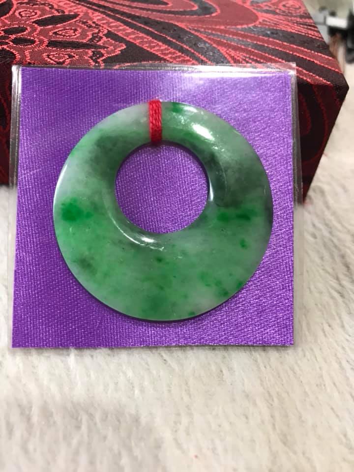 MẶT DÂY CHUYỀN ĐỒNG ĐIẾU KIỂU TO XANH NGỌC CẨM THẠCH SIZE 36mm x Dầy 3,5mm BỌC LÊN MẶT DÂY CHUYỀN ĐẸP Ạ