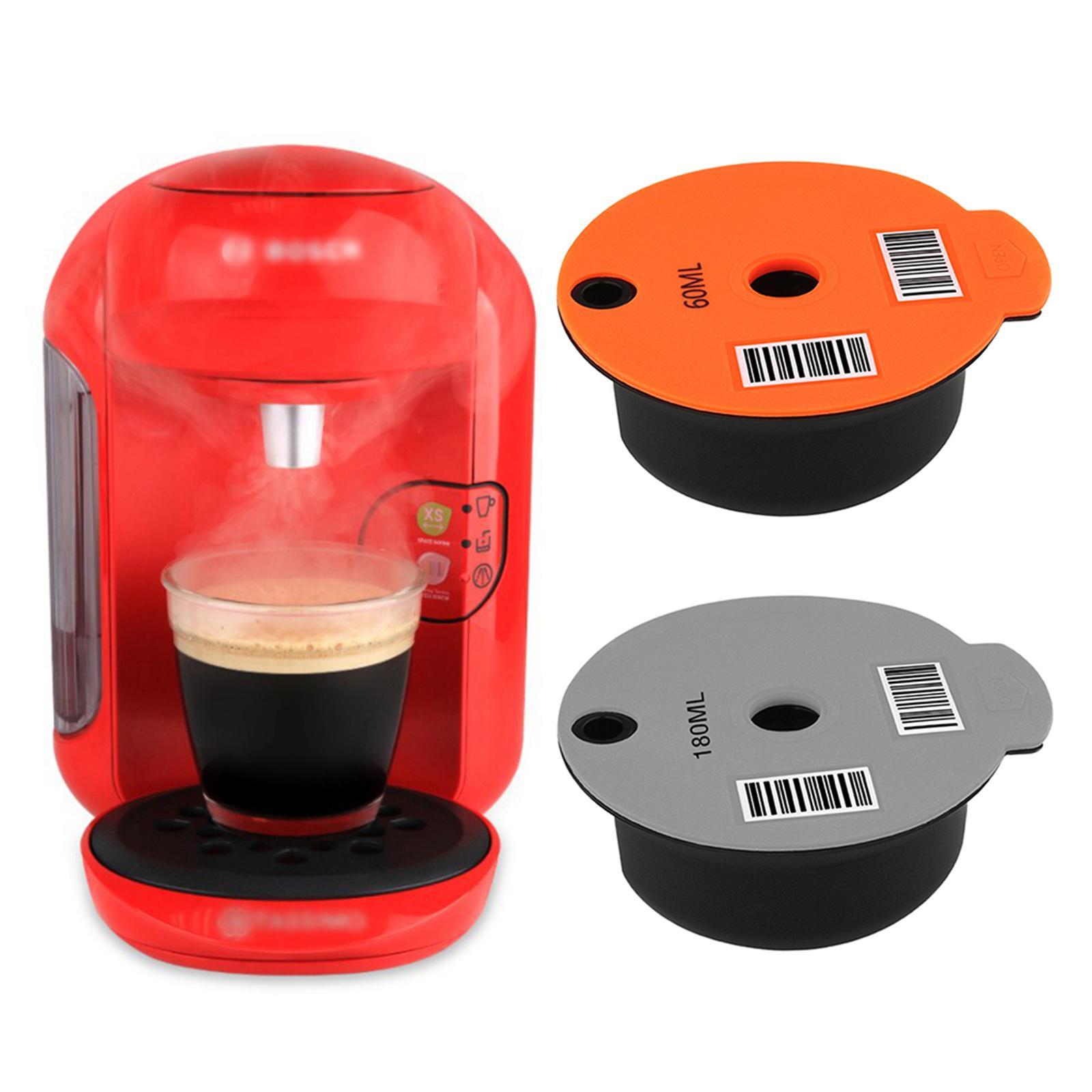 2 Pieces Reusable PP Coffee Capsule Pod Slicone Lid for Bosch
