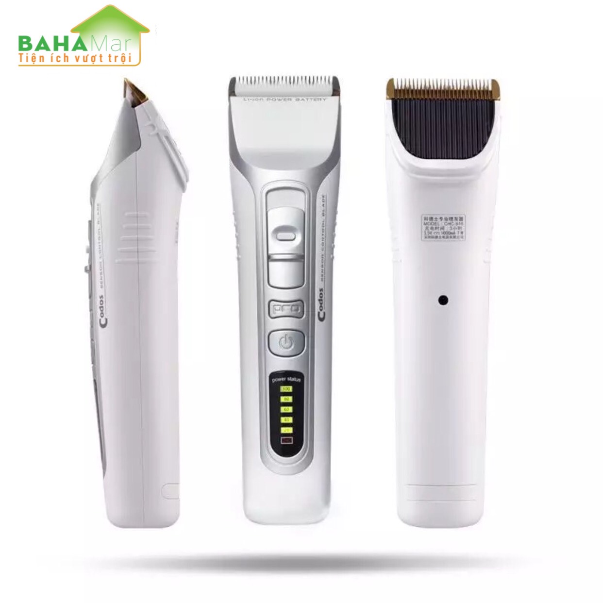 TÔNG ĐƠ CHUYÊN NGHIỆP SẠC ĐIỆN CẮT TỈA RÂU TÓC "BAHAMAR" thỏa sức sáng tạo kiểu tóc với các đầu lưỡi dao cắt tỉa tóc râu rất thuận tiện