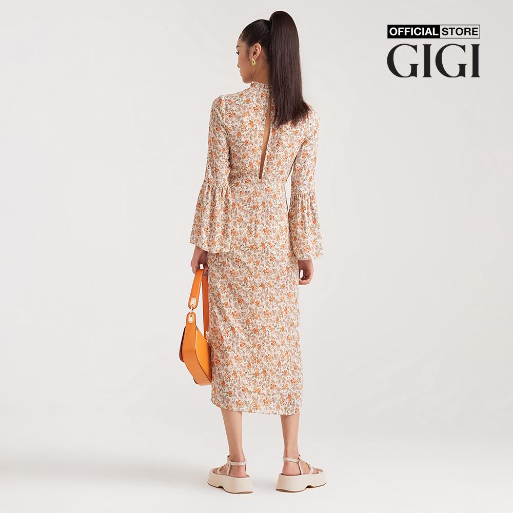 GIGI - Đầm midi tay dài xẻ tà thời trang G2102D211130-04