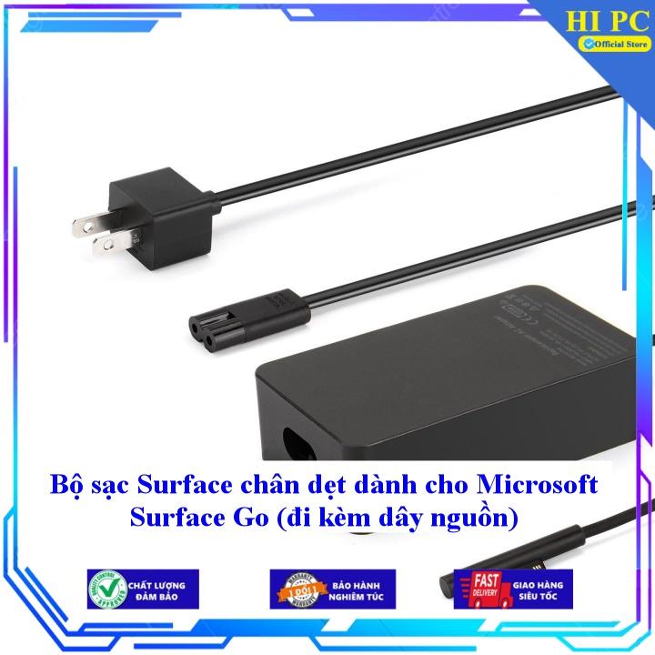 Bộ sạc Surface chân dẹt dành cho Microsoft Surface Go - Kèm Dây nguồn - Hàng Nhập Khẩu