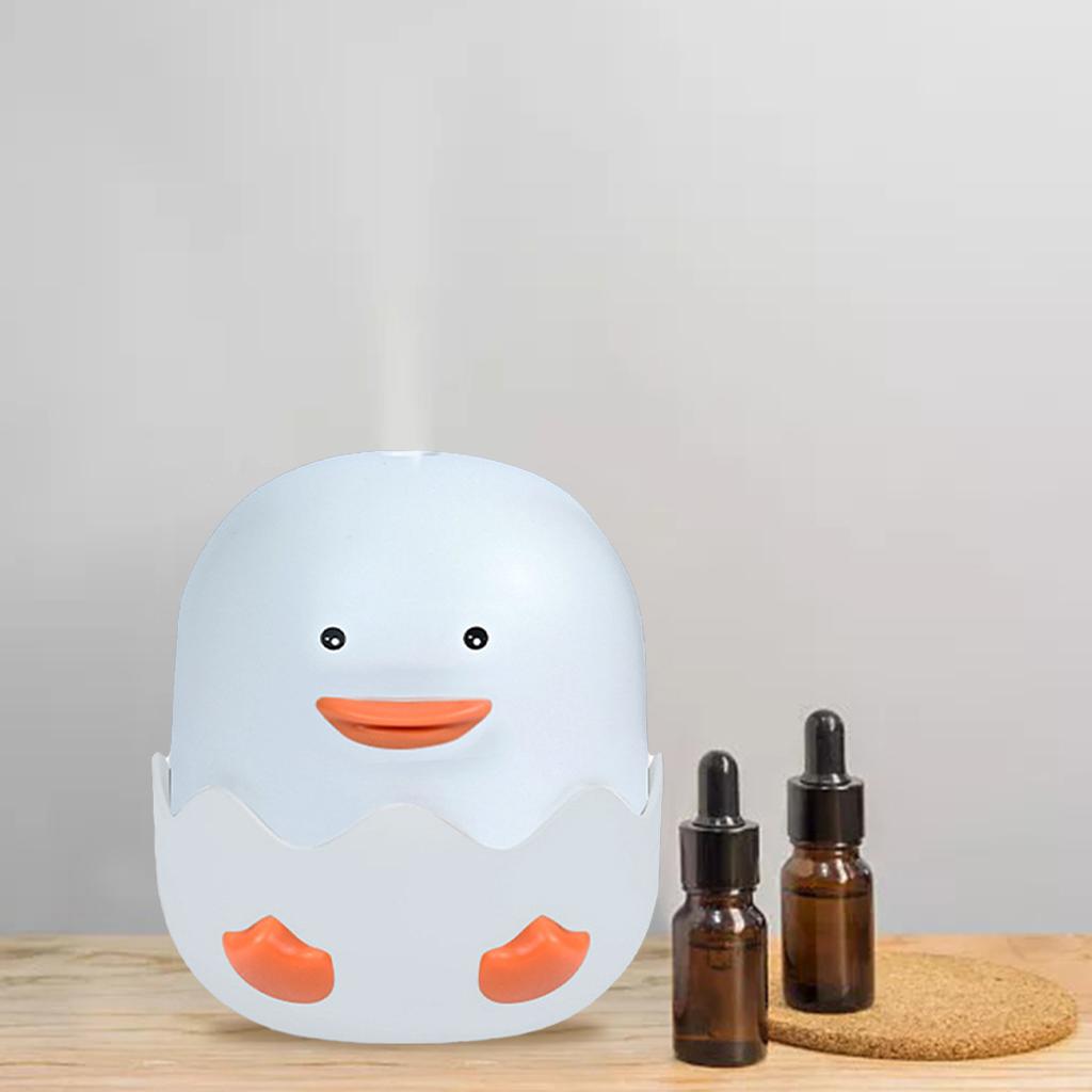 300ml Cool Mist Humidifier Lightweight Cute with Night Lamp for School White