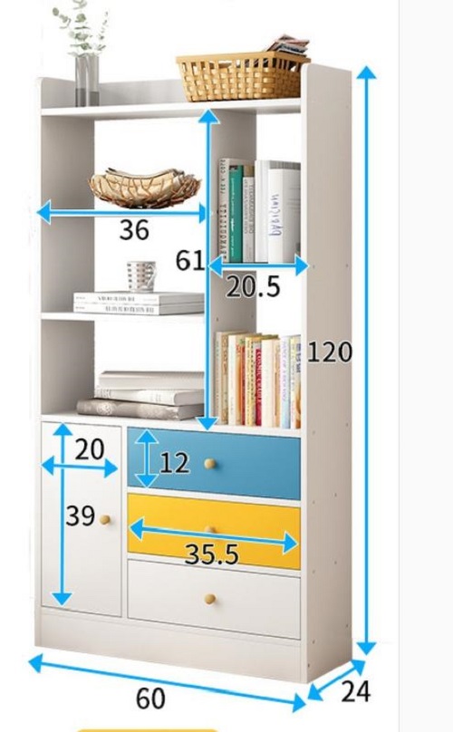 Giá sách đứng , kệ sách đa năng mẫu mới K005