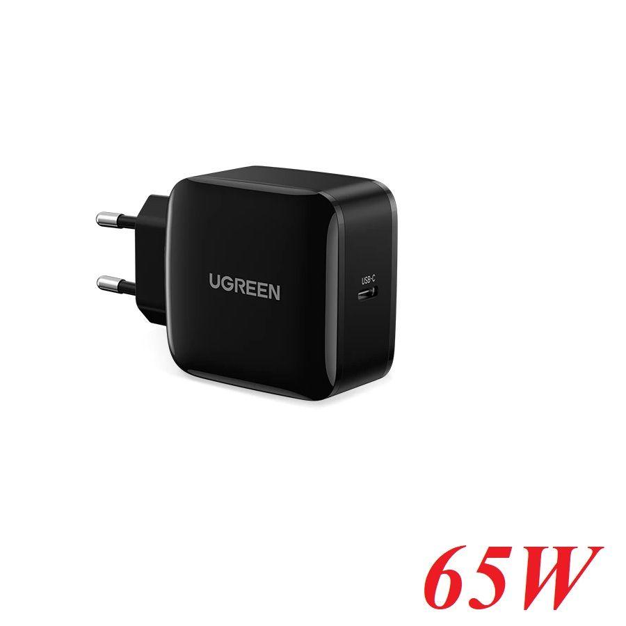 Ugreen UG70817CD217TK 65W PD 3.0 4.0 sạc 1 cổng USB type C - 2 chân cắm tròn chuẩn EU công nghệ GaN màu đen - HÀNG CHÍNH HÃNG