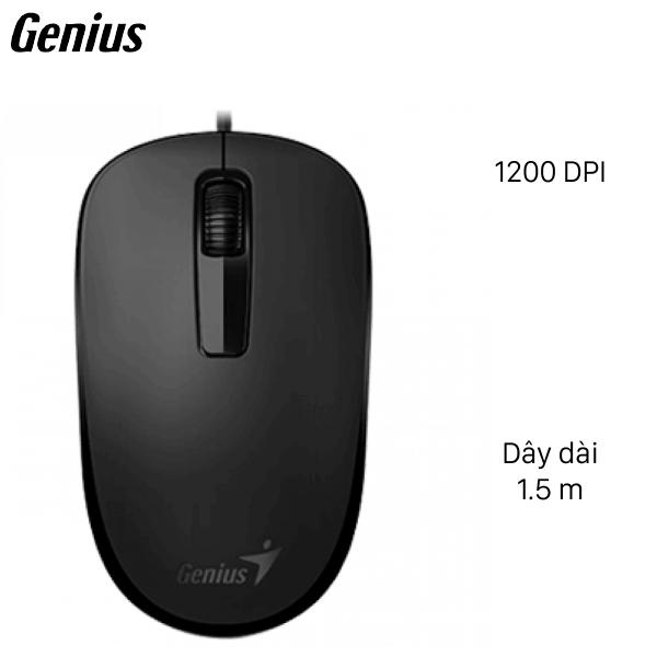 Chuột có dây Genius DX-125 Đen - Hàng chính hãng