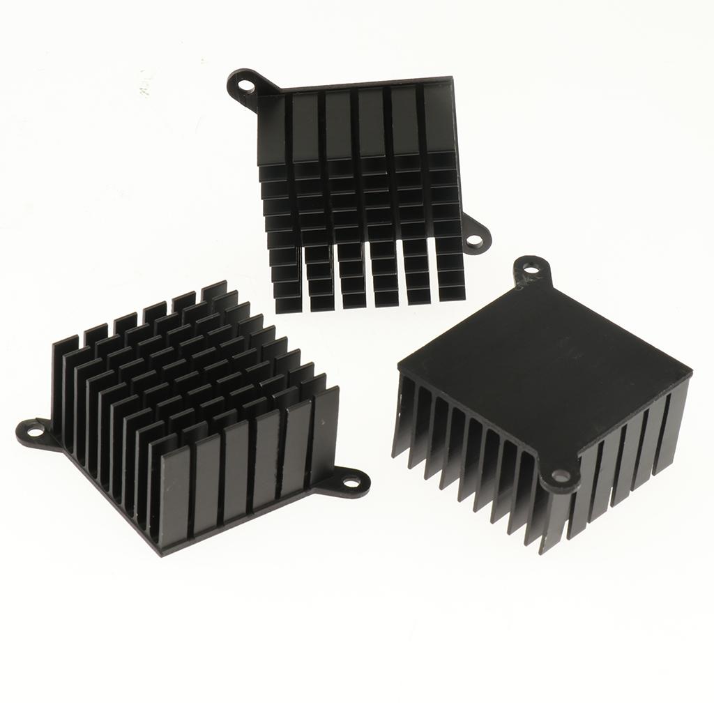 10pcs Durable Sink Black Aluminum Fan Cooler with Sink 38x38x23mm