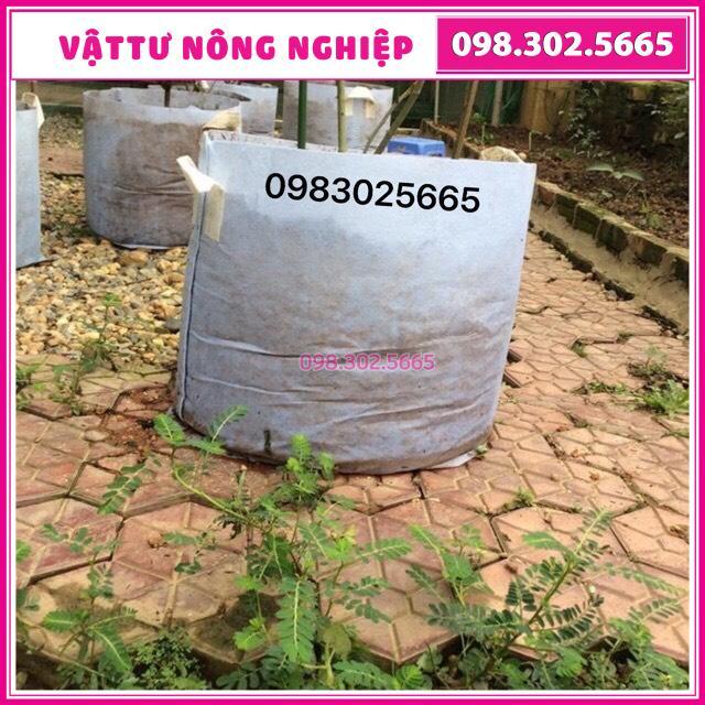 Combo 10 Túi vải địa ươm, trồng cây Kích thước 40x35cm có quai xách - Chậu vải địa không dệt