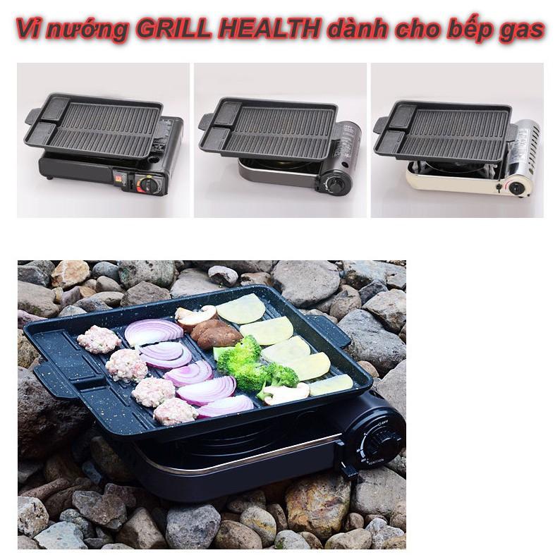 Vỉ nướng tiện lợi cho bếp gas đi du lịch dã ngoại GRILL HEALTH