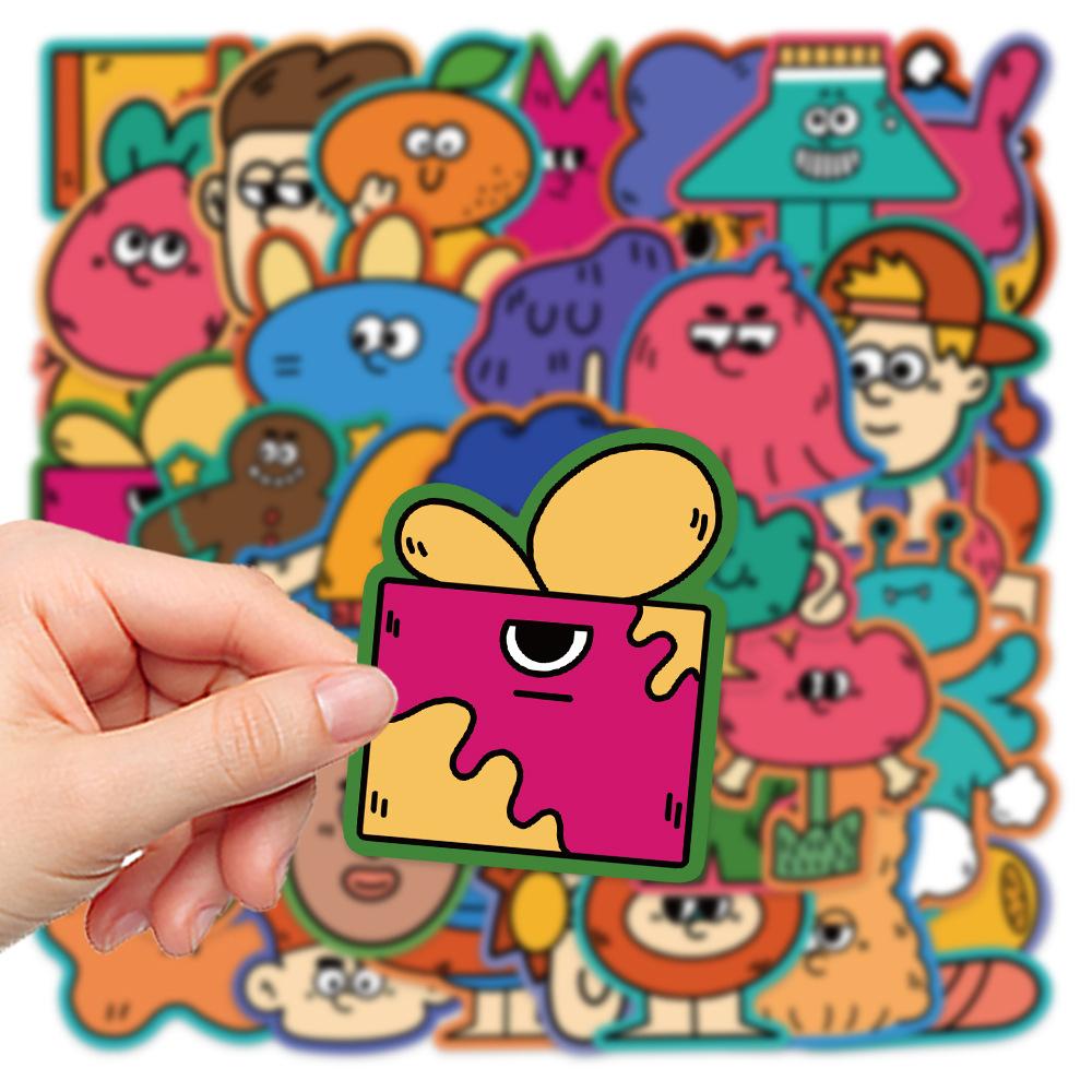 Sticker weird cartoon phong cách mỹ cute trang trí mũ bảo hiểm,guitar,ukulele,điện thoại,sổ tay,laptop-mẫu S74