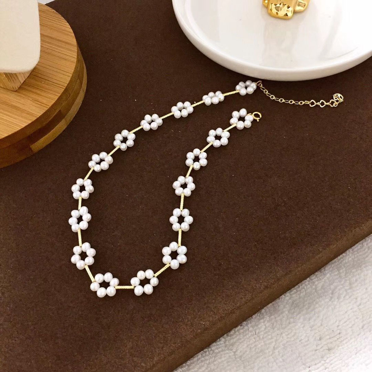 Chuỗi Vòng Cổ Ngọc Trai Tự Nhiên Cao Cấp - Chuỗi Kết Chùm Hoa - Trang Sức Cô Tấm - SEVENLOVE PERL - COTAM1405 + Tặng kèm bông tai nụ bạc 8ly