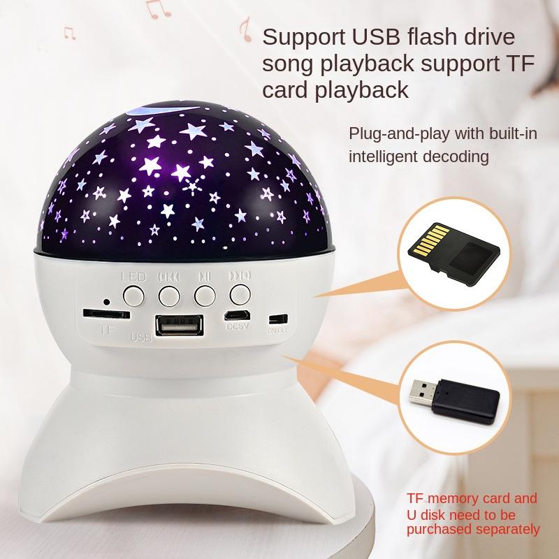 Loa Bluetooth có đèn nhiều màu Chất lượng âm thanh cao Hộp âm thanh không dây xoay Home KTV Đèn flash đổi màu TF USB Màu sắc: Đen