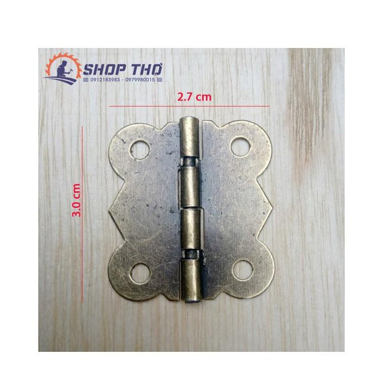 Bản lề giả cổ D018 chuyên lắp hộp gỗ từ 2cm đến 4cm (set 10 cái cho từng mã)