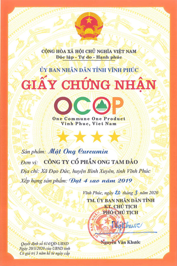Mật ong Curcumin 15g x 15gói