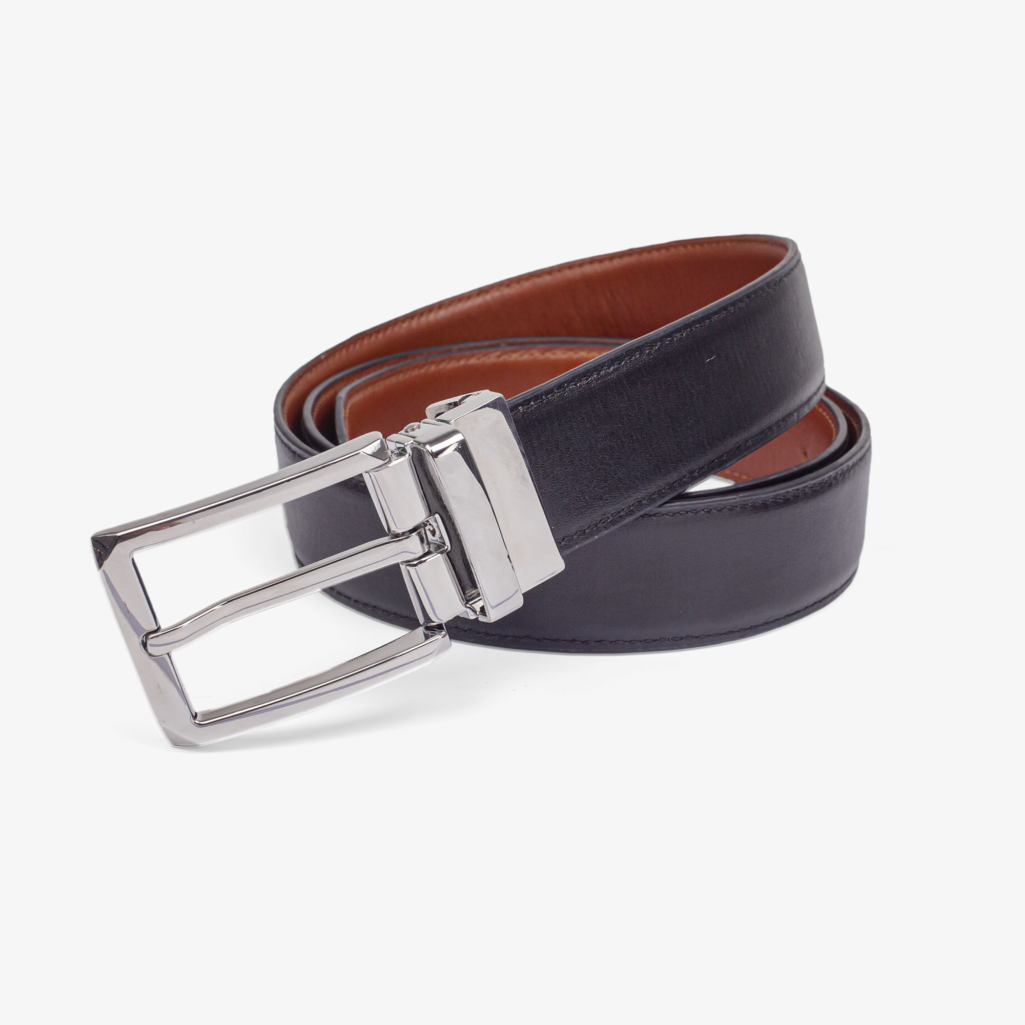 Thắt lưng nam, dây nịt nam da bò thật 2 lớp Bụi Leather L108- Khóa cài xoay 360 độ, dùng được 2 mặt - Bảo hành 12 tháng