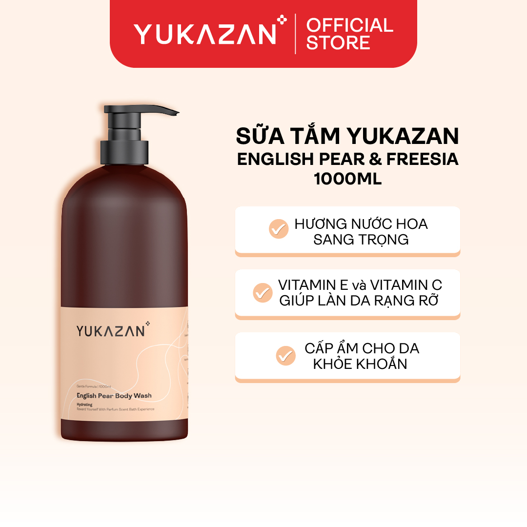 Sữa Tắm Cấp Ẩm Yukazan Hương Nước Hoa English Pearl &amp; Freesia 1000ml