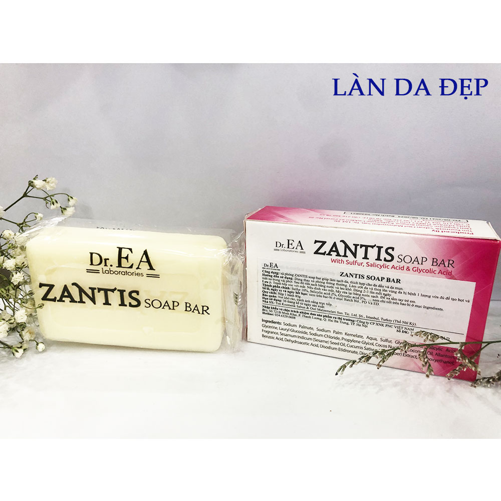 Zantis Soap Bar - Bánh xà phòng giảm mụn nấm và viêm nang lông