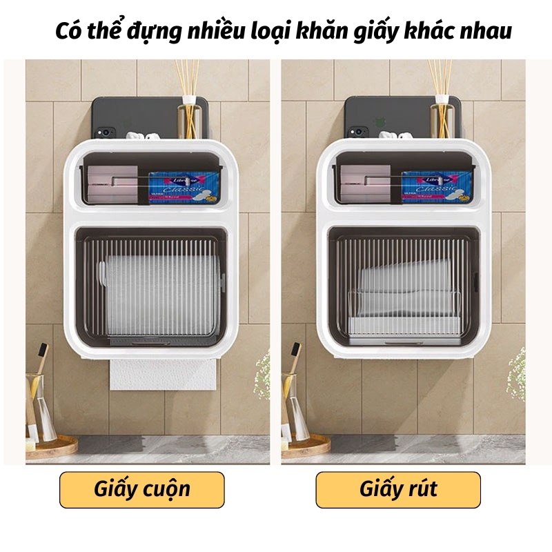 Hộp Đựng Giấy Vệ Sinh 2 Tầng Cao Cấp